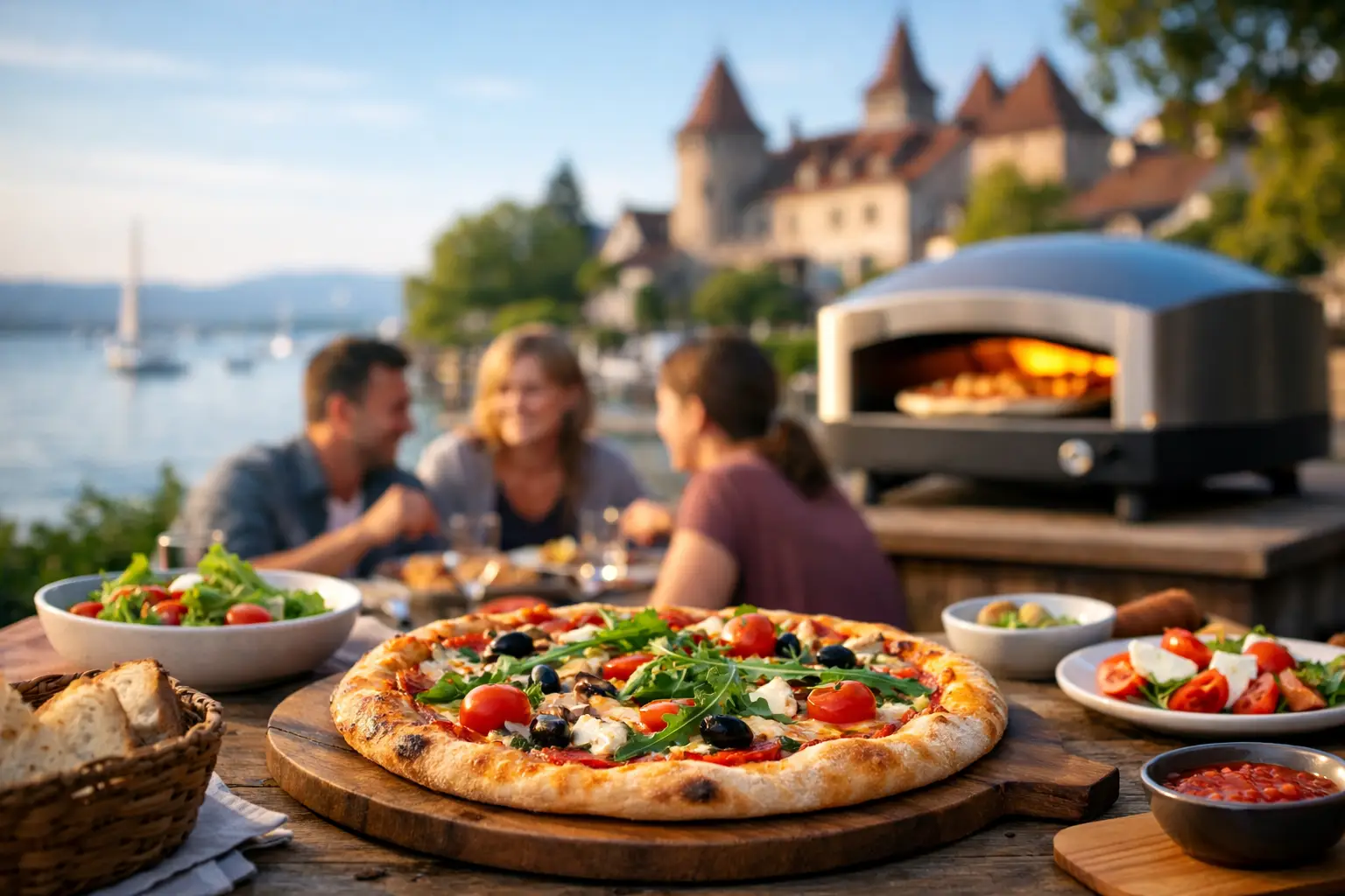 Repas local à Estavayer, la pizza qui rassemble