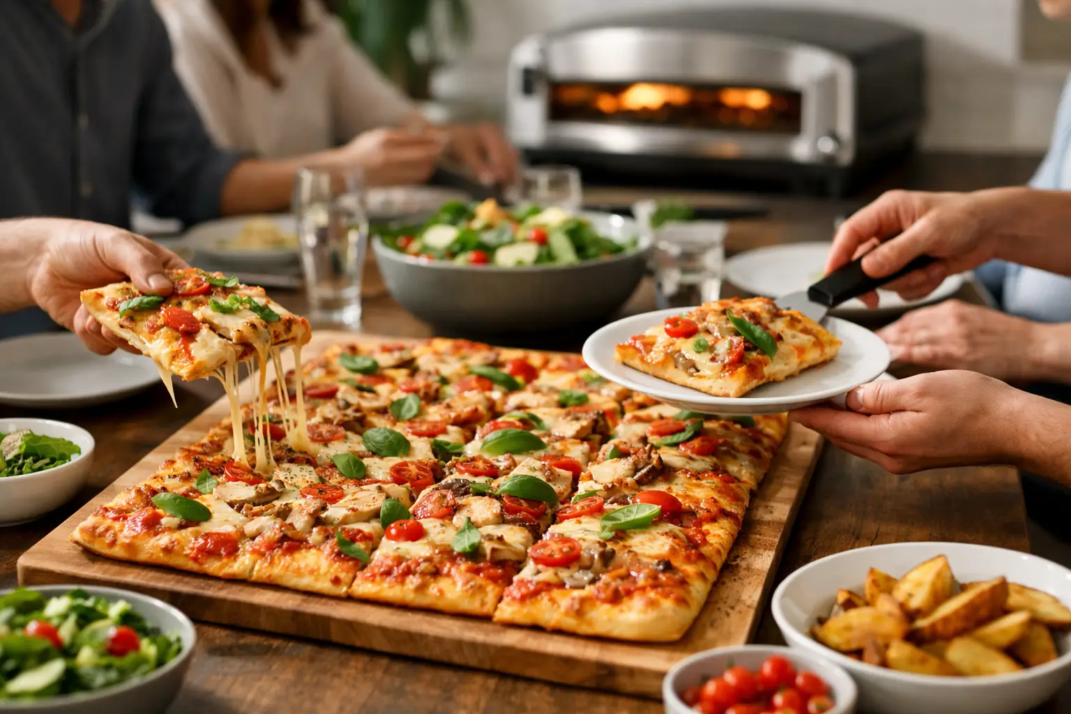Pizza familiale pour les grandes tablées